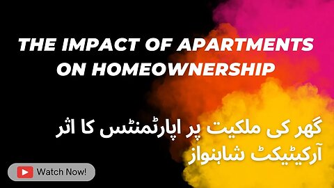 The Impact of Apartments on Homeownership: Short Version #realty #sold #travel #artist #cute #foryou