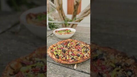 Whole Wheat Flatbread Pizza Primavera