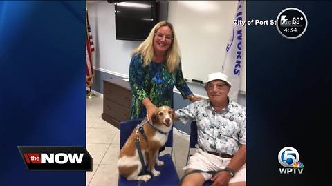 PortSt. Lucie man being thanked for cleaning up the city