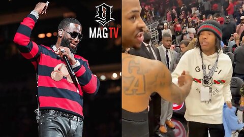 Gucci Mane Performs & Lil Baby Gets Signed Jersey From Ja Morant At The Hawks Game! 🏀