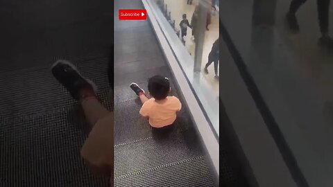 Escalator fun. #shorts #trending #cute #viral