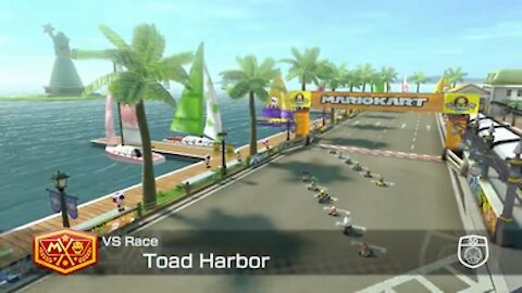 Mario Kart 8 Deluxe - 50cc (Hard CPU) - Toad Harbor