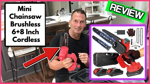 Mini Chainsaw Brushless 6+8 Inch Cordless