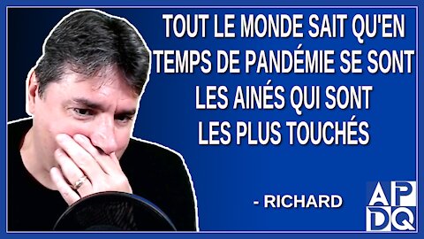 Tout le monde sait qu'en tant de pandémie se sont les ainés qui sont les plus touchés.