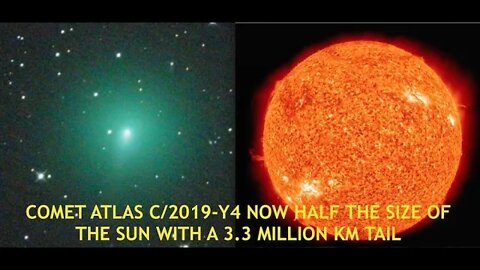 May 23rd, Incoming Comet Atlas Half the Size of the Sun