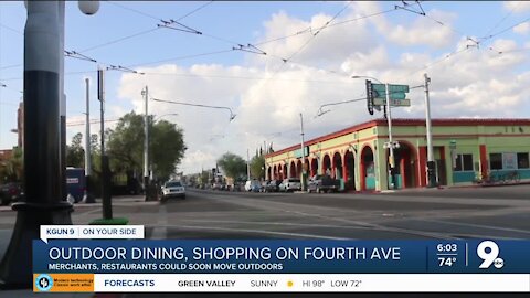 Outdoor dining, shopping possibility on Fourth Ave