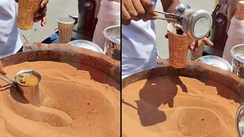 Turkish Coffee Made With Hot Sand