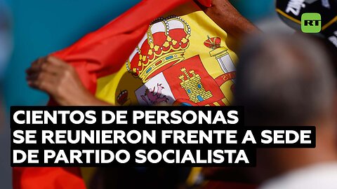 Protestan en España contra el acuerdo entre el PSOE e independentistas sobre la ley de amnistía