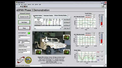 Structural Health Monitoring Nodes on Vehicle Application