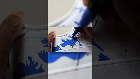 Customizing Shoes With Posca Markers! (Satisfying) #shorts