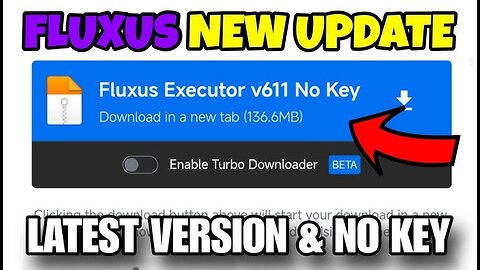 Fluxus No Key New Update V611 ! Fluxus Executor Mobile | Fluxus Bypasser | Fluxus Actualizado