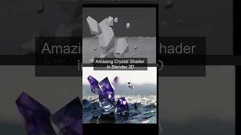 This CRYSTAL SHADER in Blender 3D!! 😮 | Animations #shorts