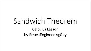 Sandwich Theorem (Calculus)