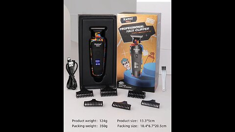 Digital Display Professional Barber Pusher For Men Hair Clipper