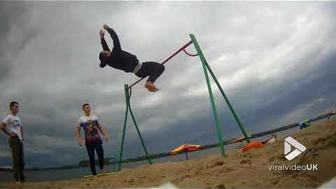 Hang bar sequence goes wrong || Viral Video UK