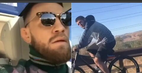 Conor McGregor Spots Khabib Cycling