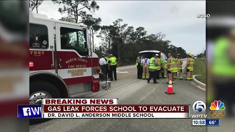 Gas leaks evacuates Anderson Middle School in Martin County