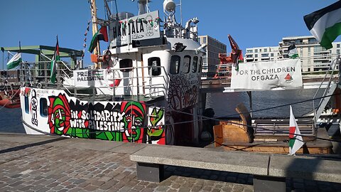 Alter Fischkutter auf Solidaritätstour für Palästina macht Station in Bremerhaven