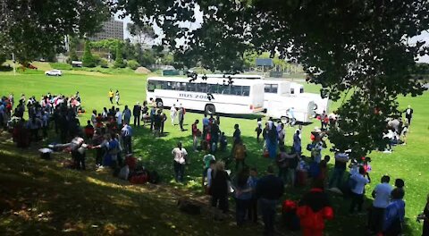 SOUTH AFRICA - JOHANNESBURG - Grade 8 Learners arrive at Parktown Boys High after orientation trip was cut short in the Northwest. (2rJ)