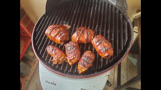 Rennos BBQ stuffed chicken thighs wrapped in bacon PART4