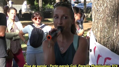 Prise de parole du Collectif Parents Mobilisation 974 - Appel du 18 juin 2021 - La Réunion