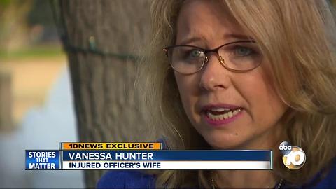 Wife of injured Oceanside officer details recovery