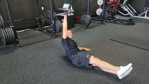 Oblique Leg Lifts From Overhead Plate Hold