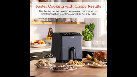 COSORI Pro III Air Fryer Dual Blaze, 6.8-Quart, Precise Temps Prevent Overcooking,