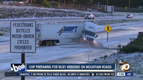 CHP Preparing for busy weekend on mountain roads