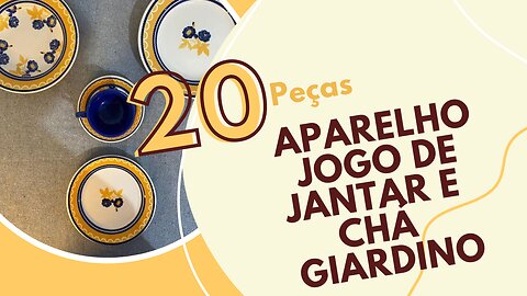 Aparelho Jogo de Jantar e Chá 20 peças GIARDINO