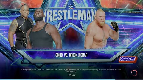 WWE WrestleMania 39 Brock Lesnar vs Omos w/ MVP