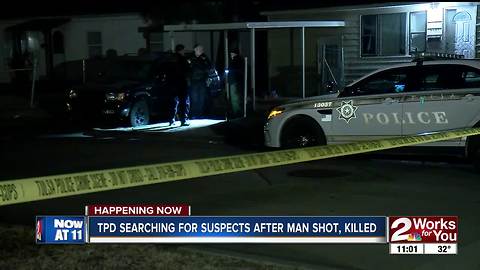 TPD search for suspects after man shot, killed