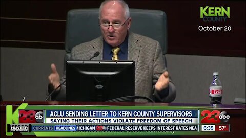 ACLU sending letter to Kern County supervisors, says actions violate First Amendment