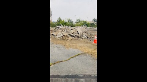 Loading concrete with skid steer