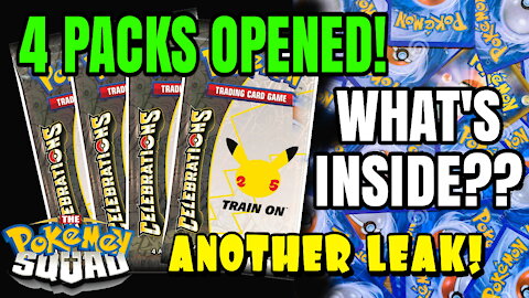 4 CELEBRATIONS PACKS OPENED! 25th Anniversary Set! Pokemon!