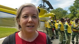 SOUTH AFRICA - Cape Town - Joint Operation for the 2019/20 Fire Season between United States and South Africa (Video) (L7W)