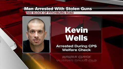 Man with stolen handguns arrested during welfare check