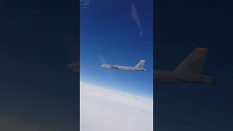 Russian SU-35 intercepts US B-52 bomber today