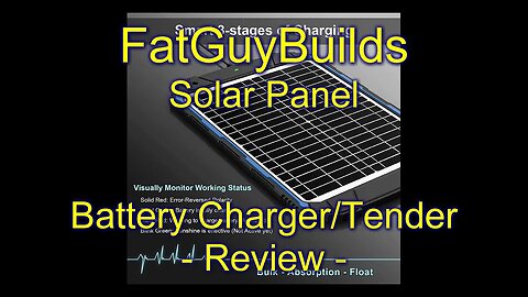 Amazon 20-Watt Solar Panel Battery Tender/Charge Review - Fat Guy Builds