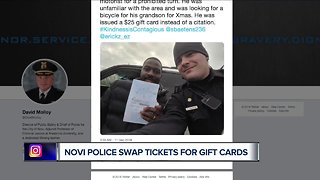 Novi Police swap tickets for git cards