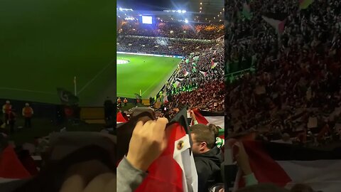 Celtic football fans sing the anthem “You’ll Never Walk Alone” in support of the Palestinian people!