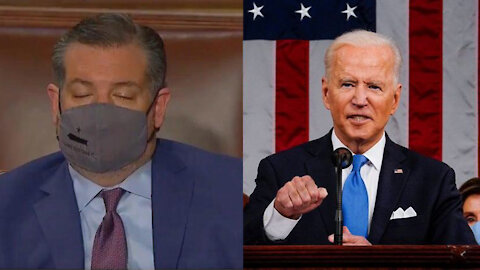 TED CRUZ FALLS ASLEEP ON LIVE TV DURING BIDEN SPEECH - WAKES UP IN TIME TO NUKE JOE BIDEN FROM ORBIT