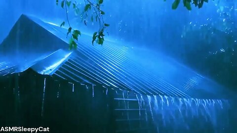 💤Monsoon Rainfall Will Put You to Sleep Fast 61︱Deep SLEEP, Relieve Stress, Meditate⚡🌧