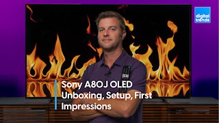 Sony A80J OLED Unboxing, Setup, First Impressions | Sony XR65-A80J