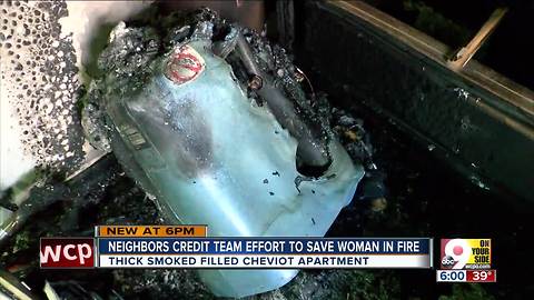 Neighbors rescue elderly woman from Cheviot fire