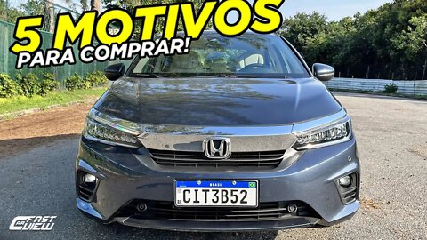 5 MOTIVOS PARA COMPRAR O NOVO HONDA CITY TOURING 2022 E NÃO OS OUTROS SEDANS CONCORRENTES!