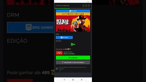 CORRA! HOJE! Red Dead Redemption 2 em promoção na Green Man Gaming