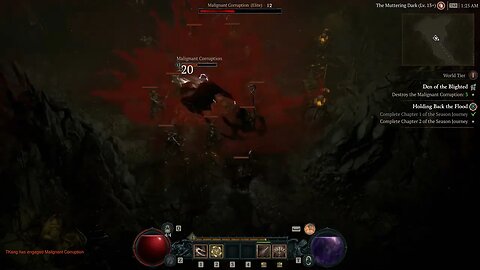 Diablo IV Den of the Blighted Malignant Tunnel Season of The Malignant 4k