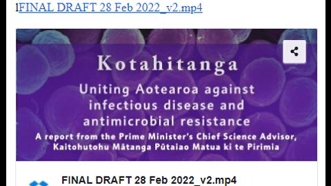 Jacinda cedes N.Z to WHO. 'Antimicrobial Resistance' Kotahitanga= Oneness.NWO pact,complete slavery.