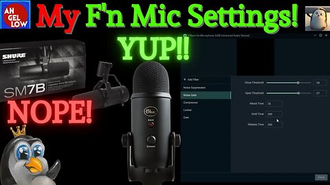 Is that a Shure SM7b Mic? No, it's a Blue Yeti! What're my Mic Settings in StreamlabsOBS!